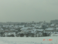 Obec v zimě